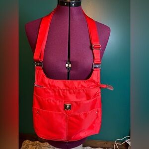 Baggallini Red Messenger Bag Purse with Modern Design and Durable Material